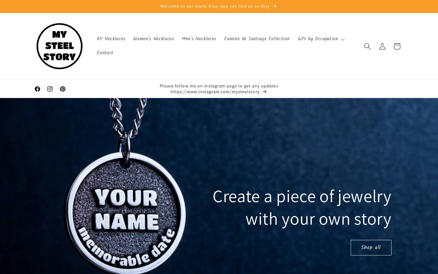 Mysteelstory homepage screenshot