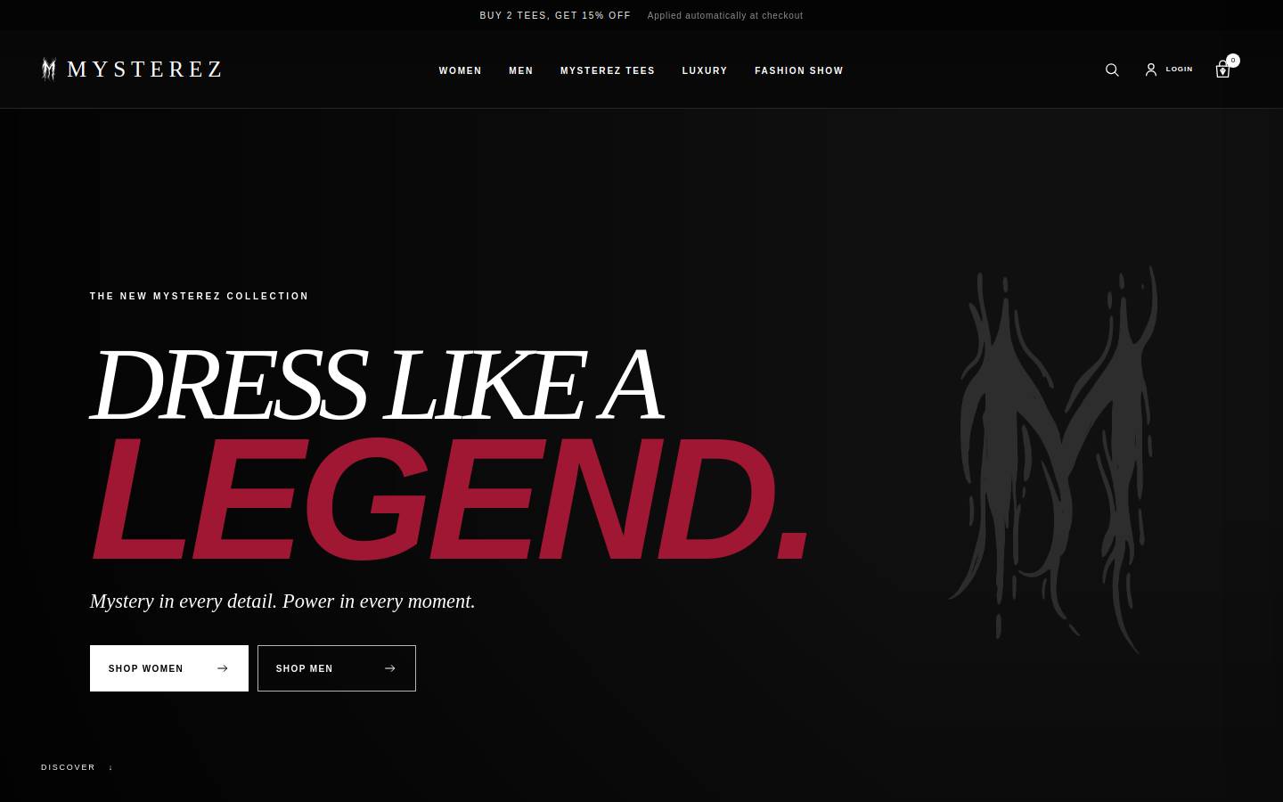 mysterez.com homepage screenshot