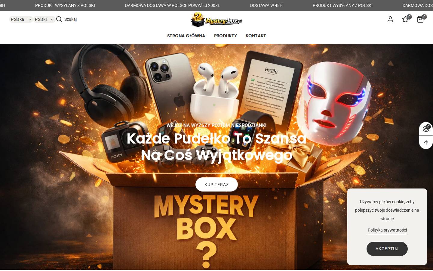 mystery-box.pl homepage screenshot