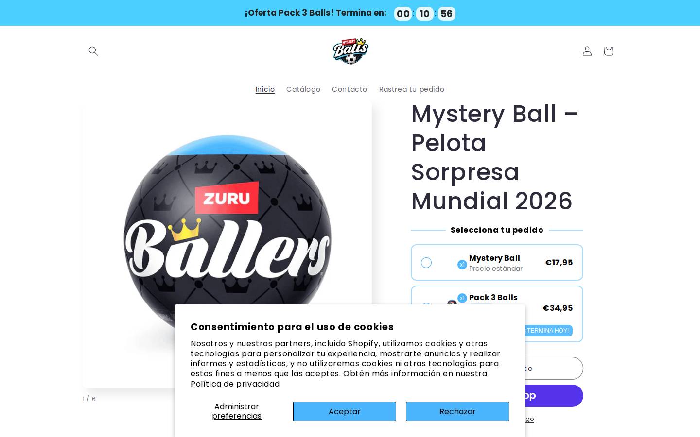 mysteryballs.com homepage screenshot
