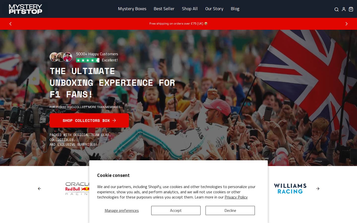mysterypitstop.com homepage screenshot