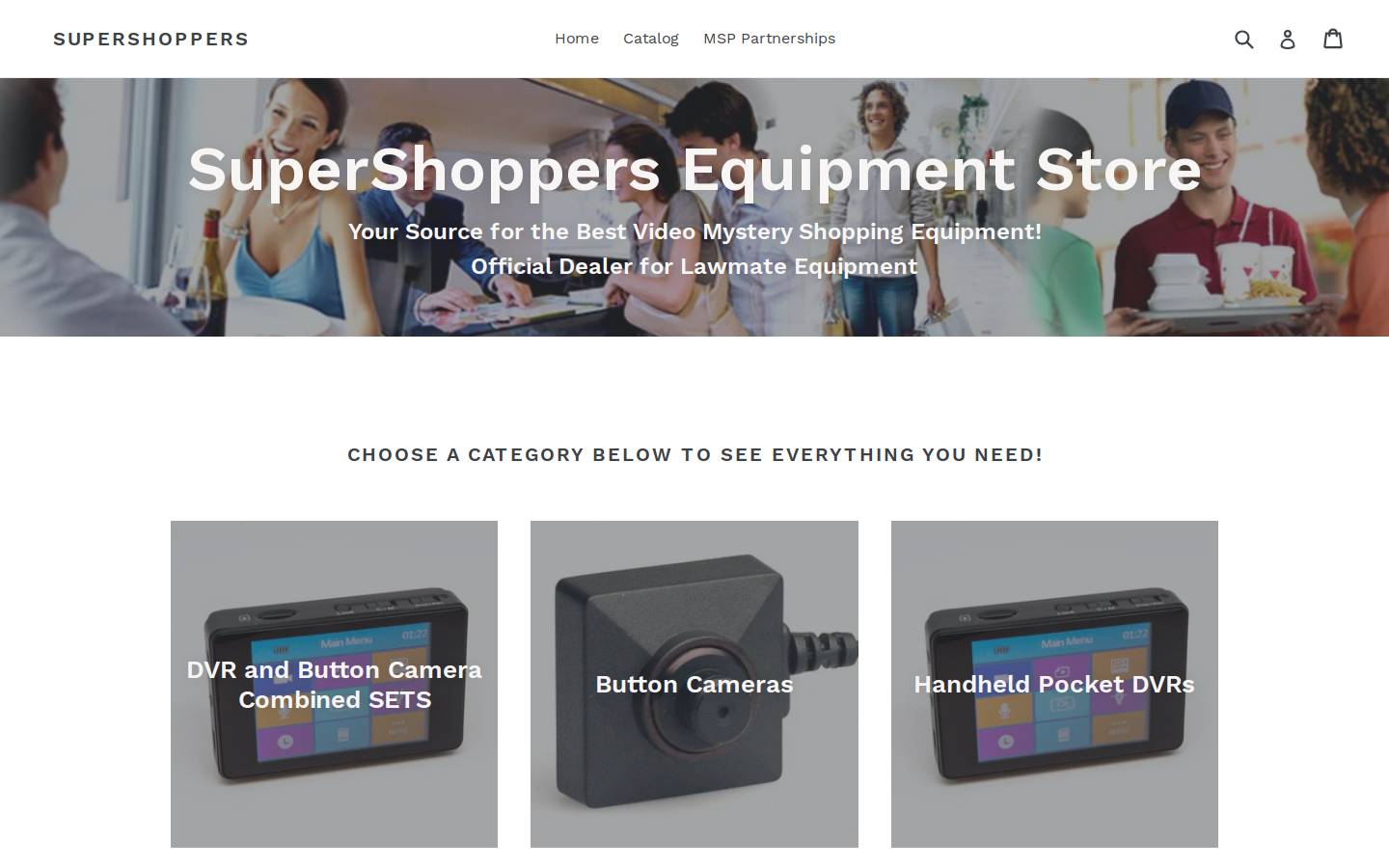 mysteryshoppingequipment.com homepage screenshot