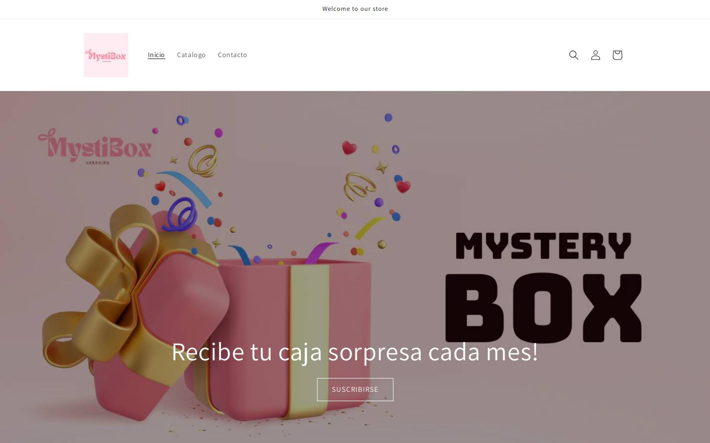 mystiboxes.com homepage screenshot