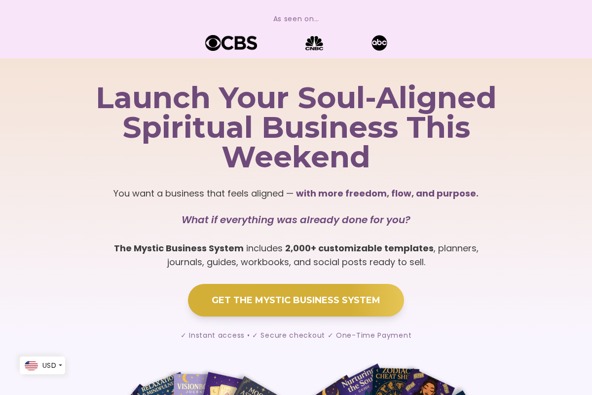 Mystic Downloads homepage screenshot