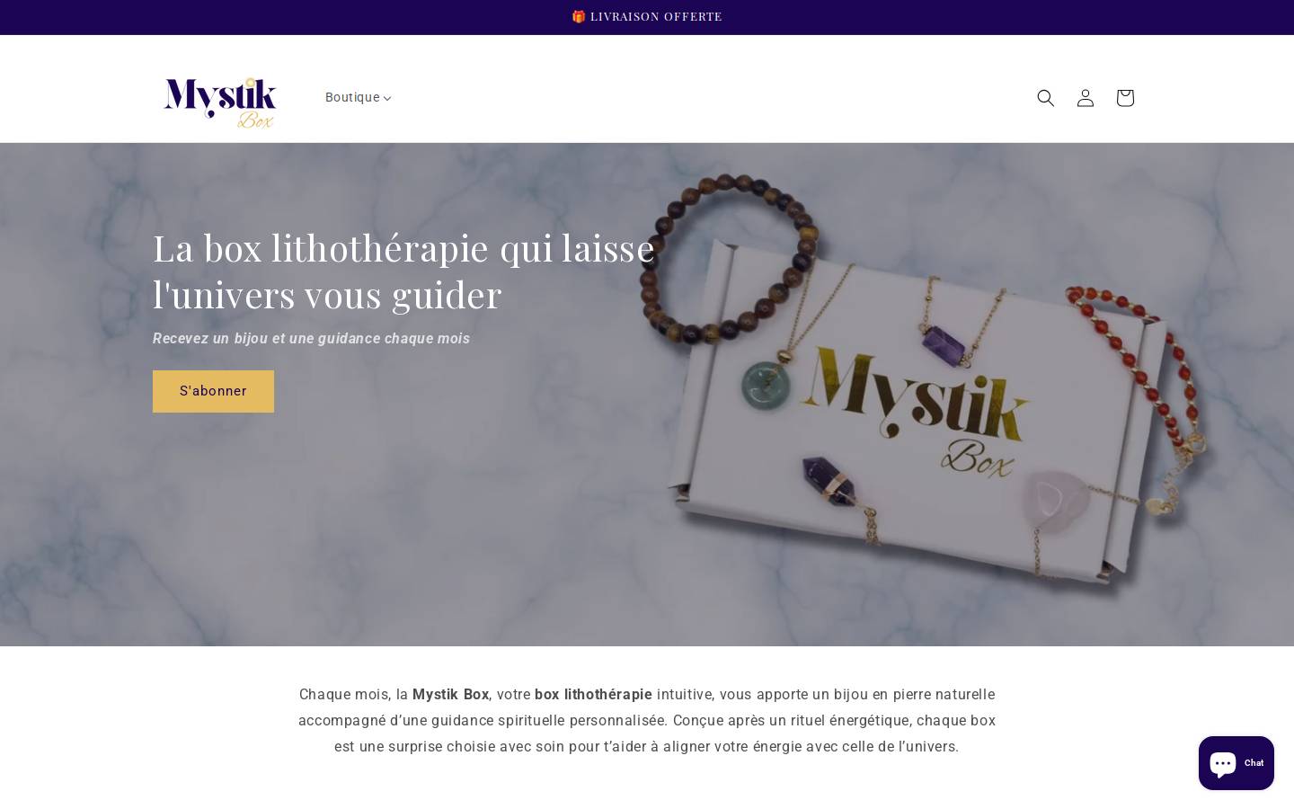 mystikbox.com homepage screenshot