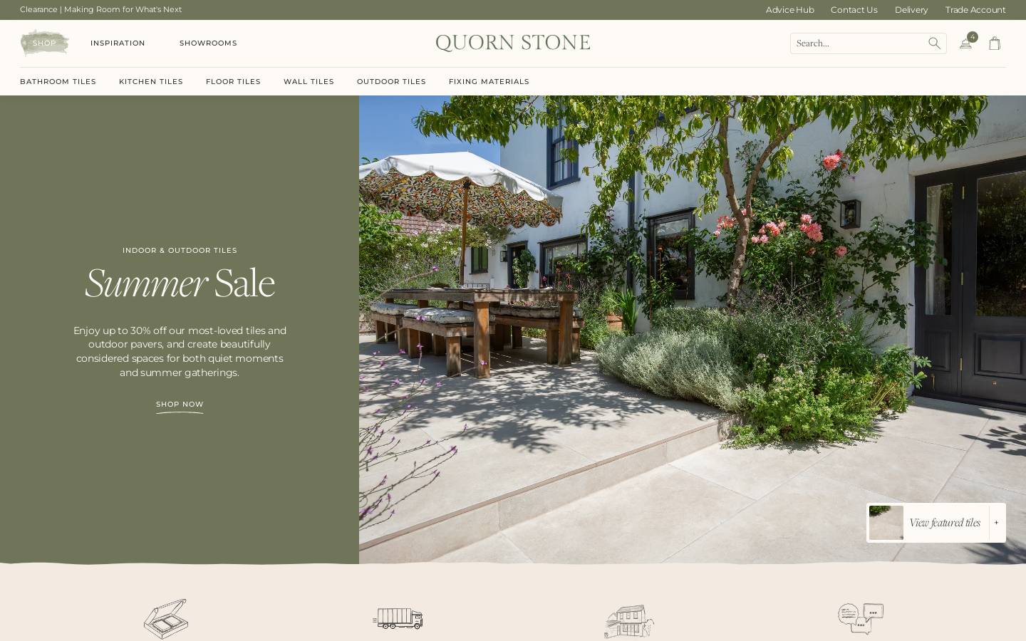 Quorn Stone homepage screenshot
