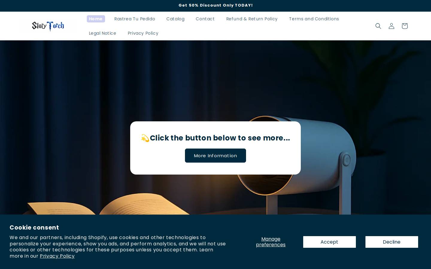 mystorytorch.store homepage screenshot