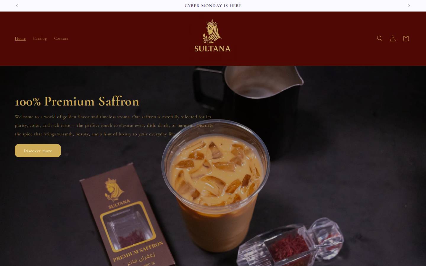 mysultana.co homepage screenshot