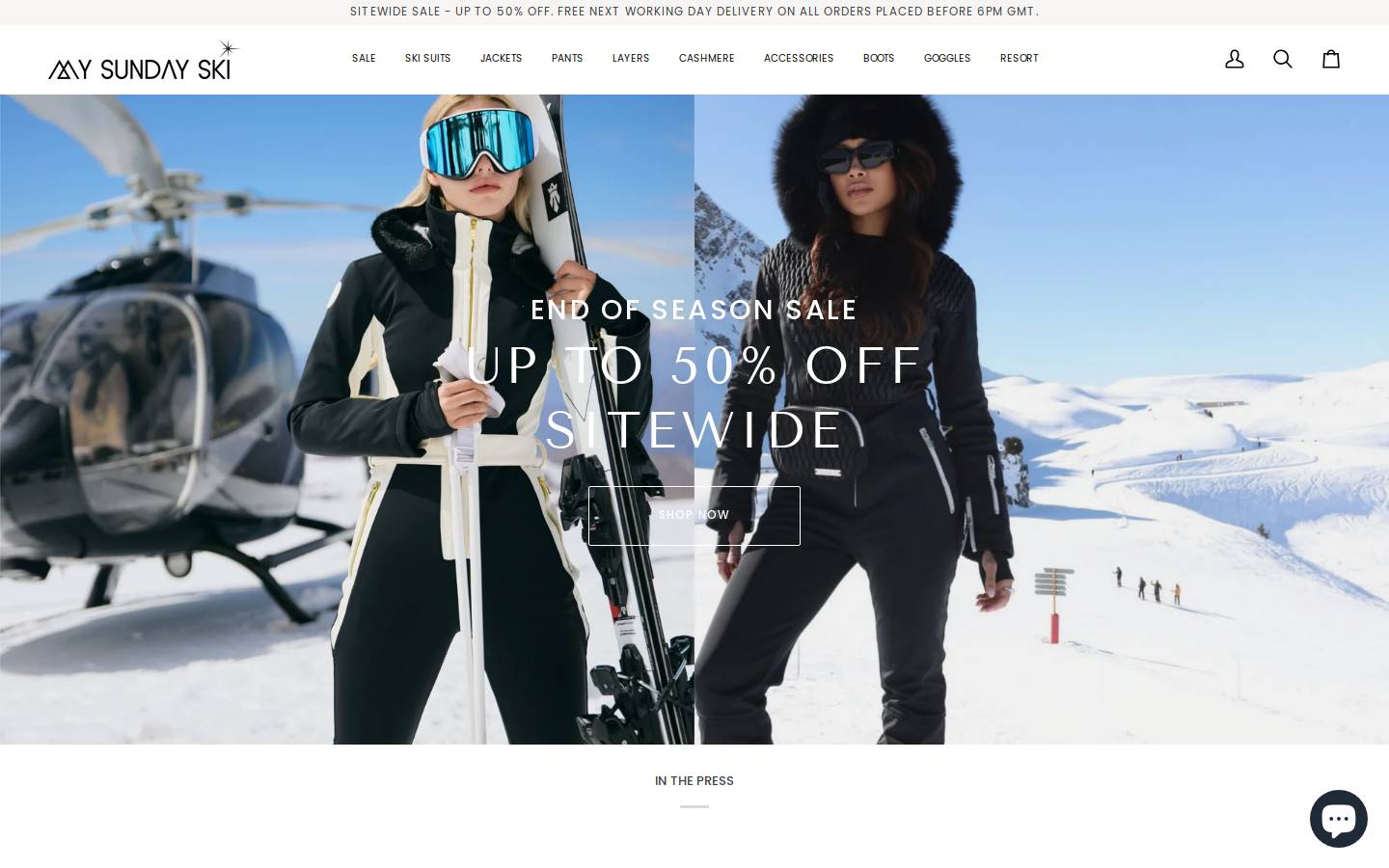 mysundayski.com homepage screenshot
