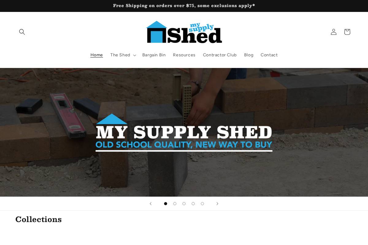 mysupplyshed.com homepage screenshot