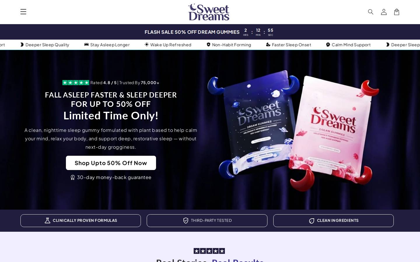 Mysweetdreams homepage screenshot