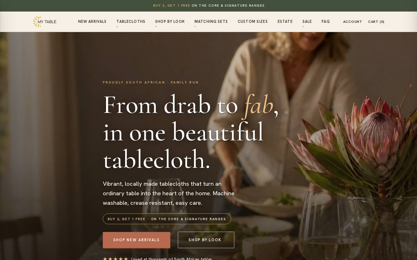 mytablesa.co.za homepage screenshot