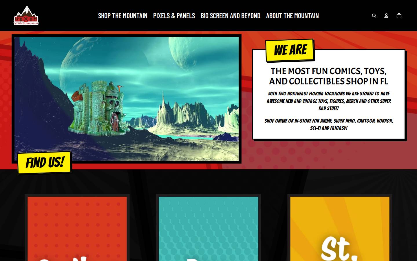 mythicalmountain.com homepage screenshot