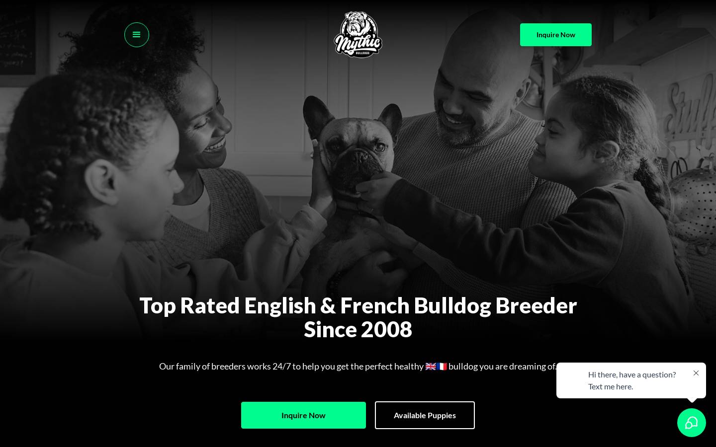 mythicbulldogs.com homepage screenshot