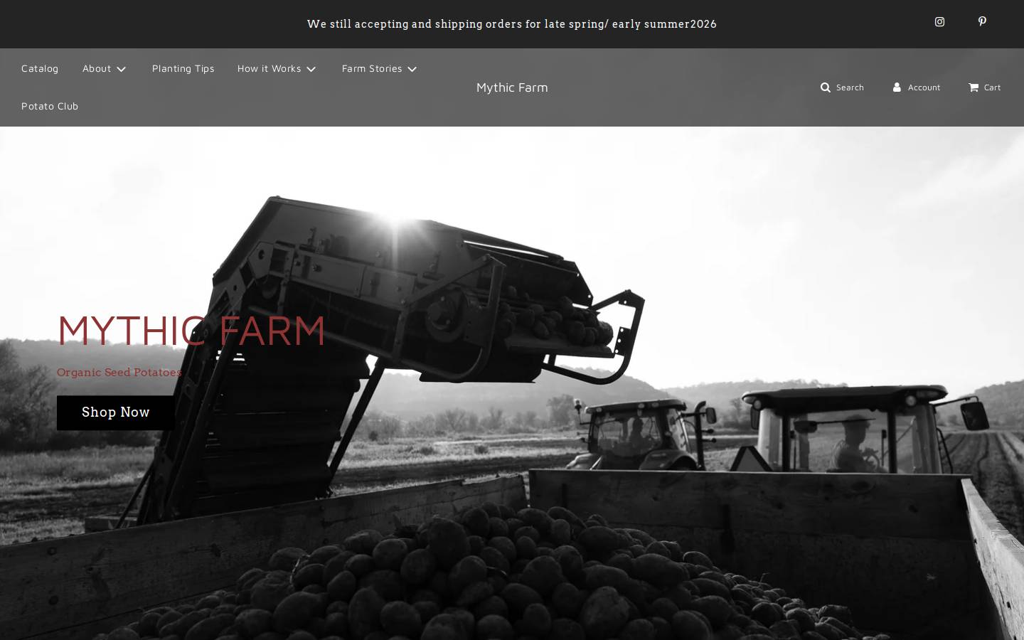 mythicfarm.com homepage screenshot