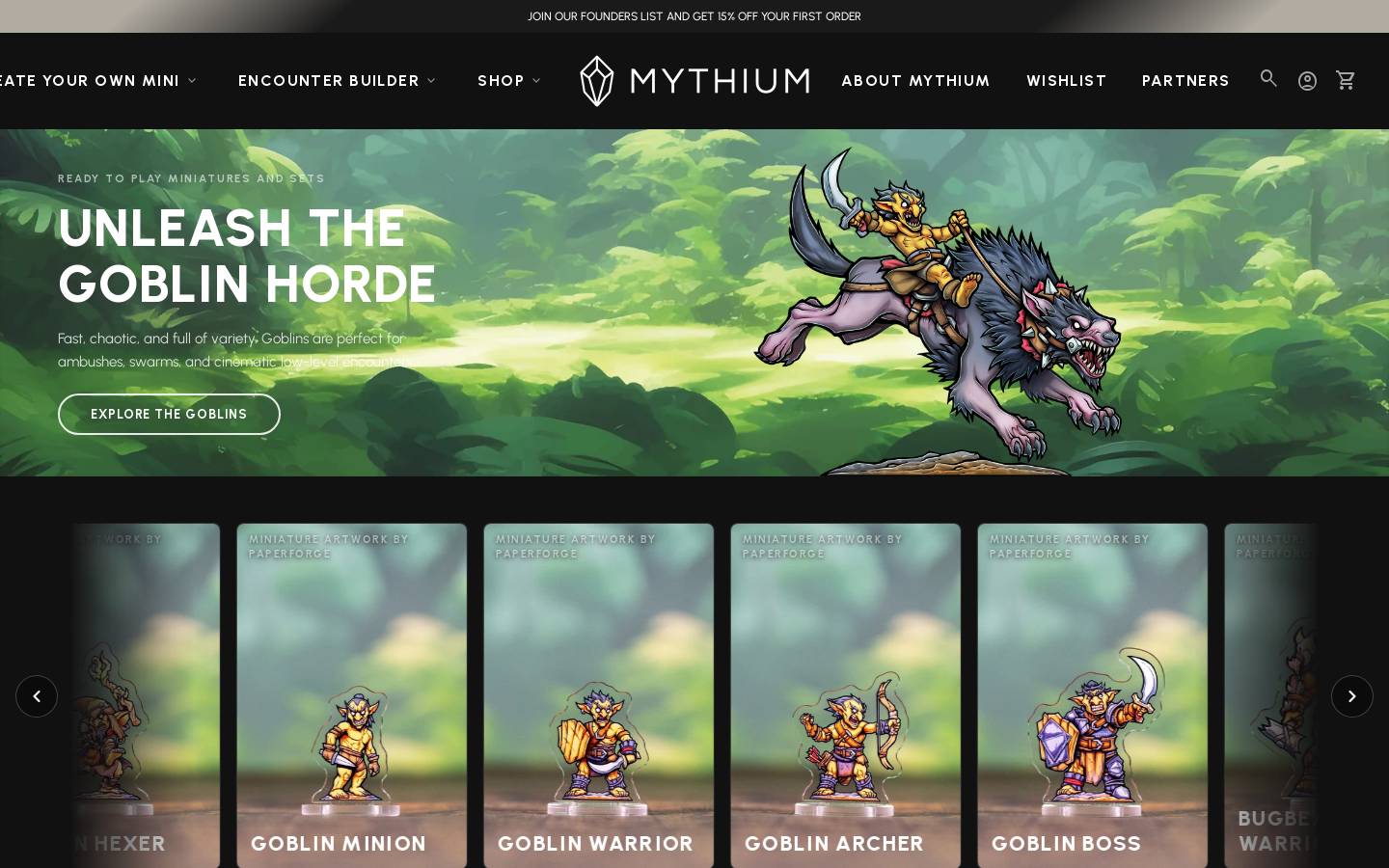 mythium.store homepage screenshot
