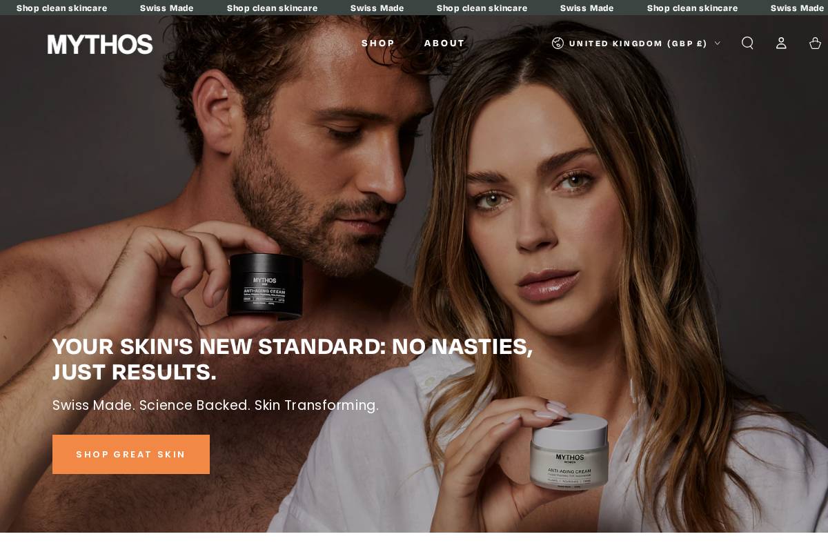 Mythosmen homepage screenshot