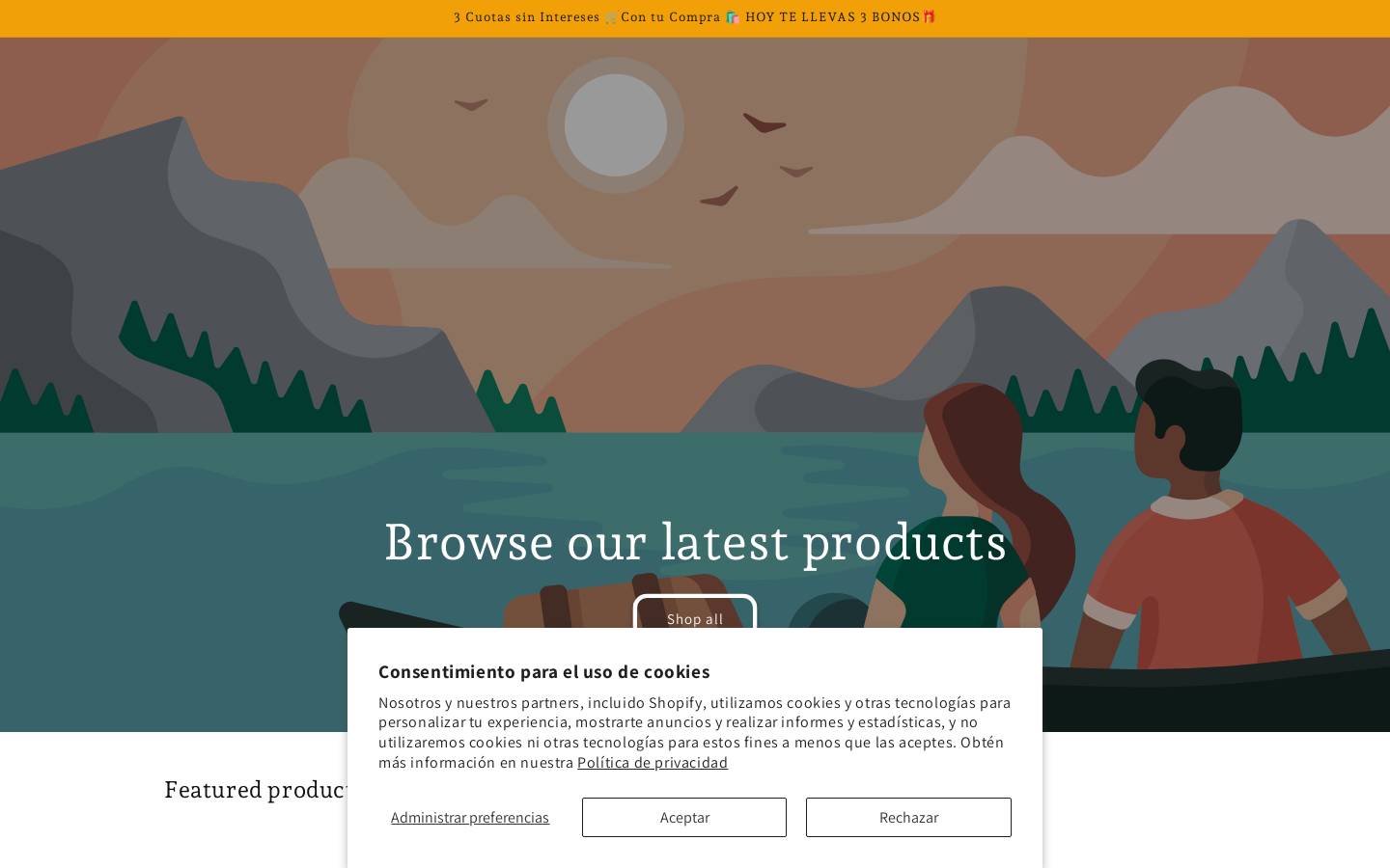 mytiendainfinity.store homepage screenshot