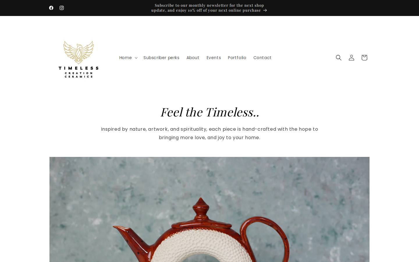 mytimelesscreation.com homepage screenshot