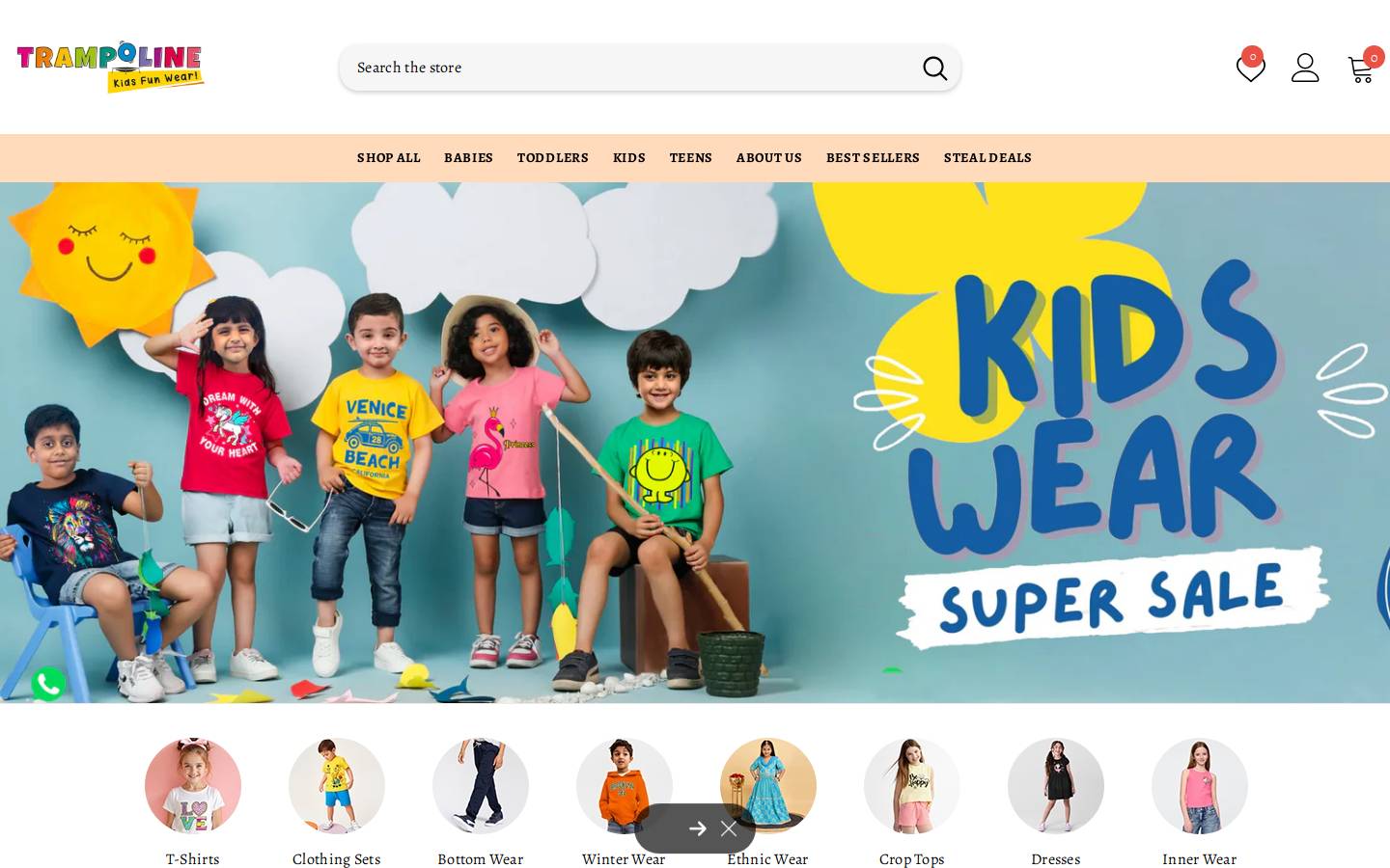 mytrampoline.in homepage screenshot