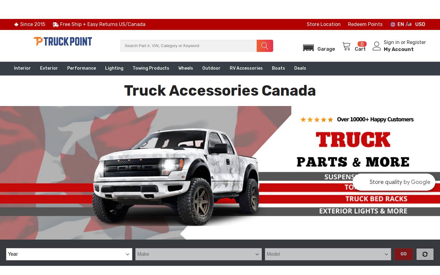 Mytruckpoint homepage screenshot