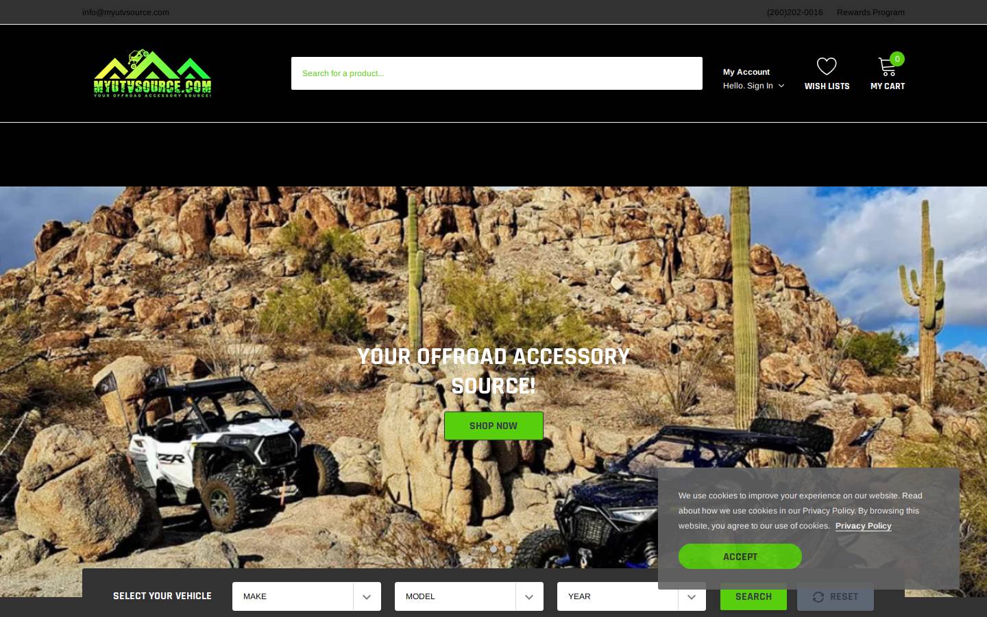 myutvsource.com homepage screenshot