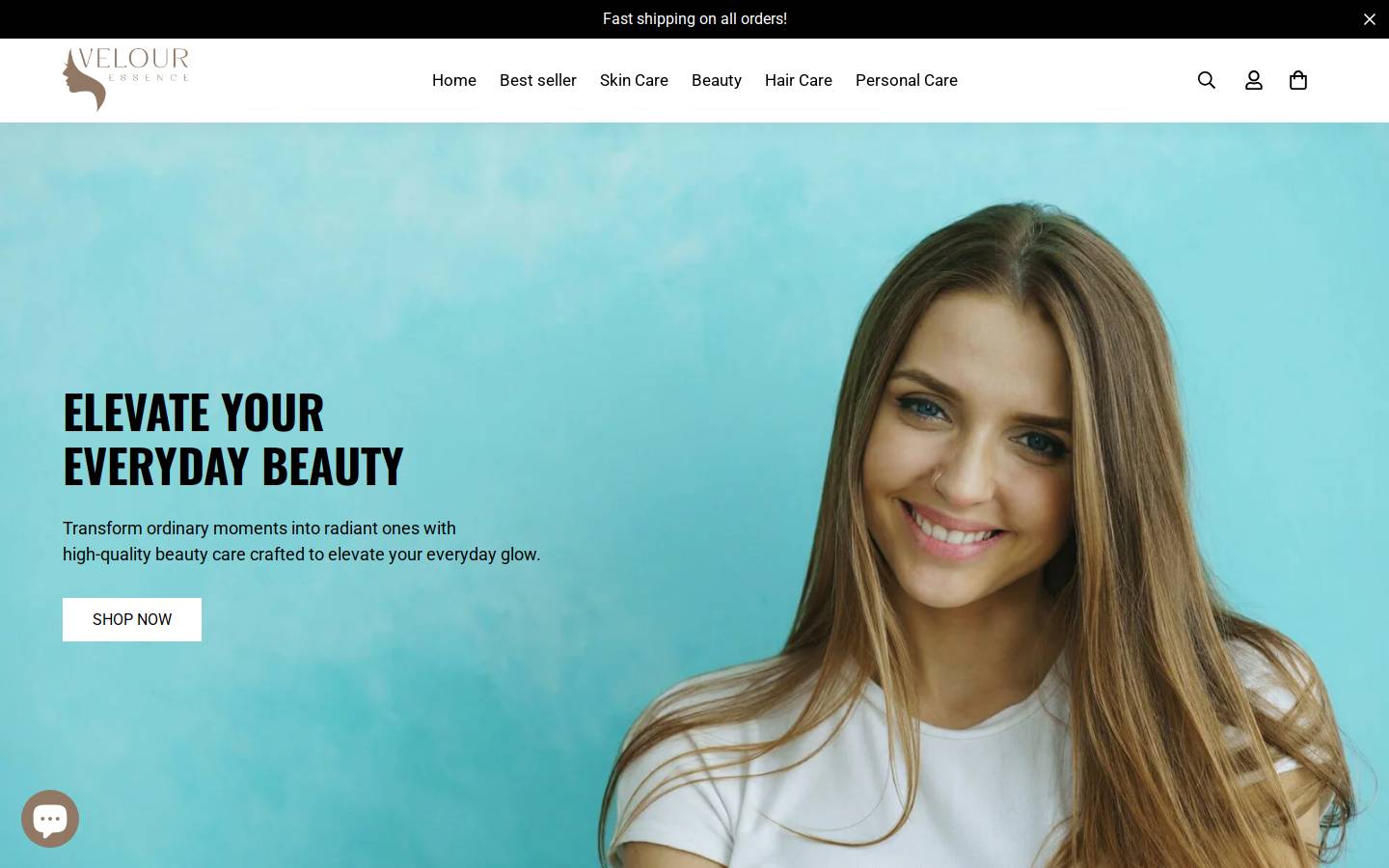 myvelouressence.com homepage screenshot