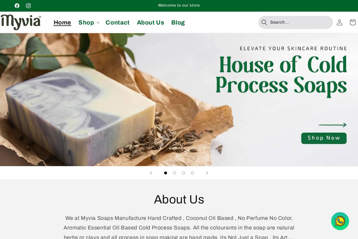 myviasoaps.com homepage screenshot