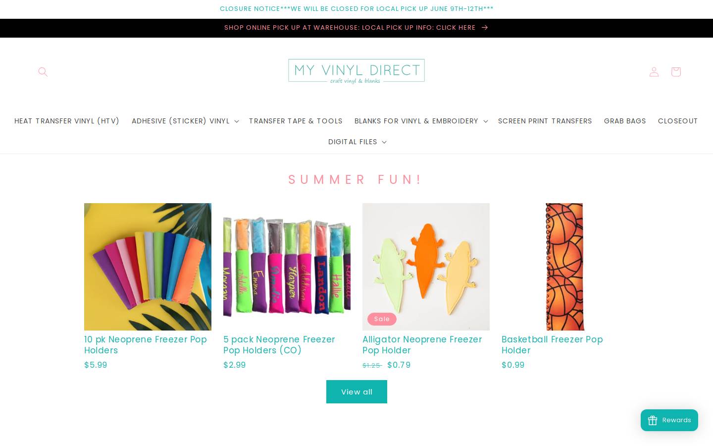 Myvinyldirect homepage screenshot