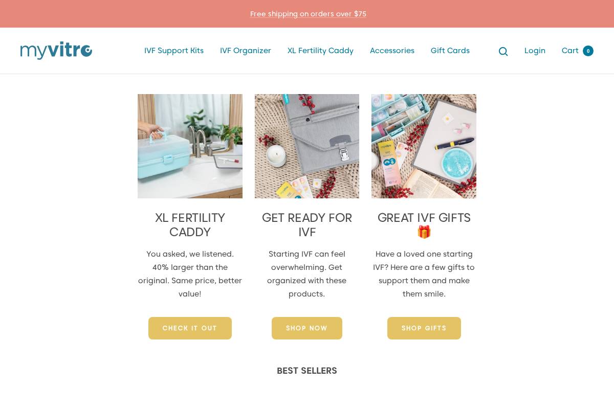 myvitro.com homepage screenshot