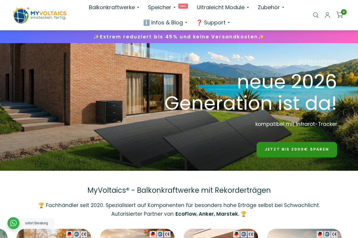 myvoltaics.de homepage screenshot