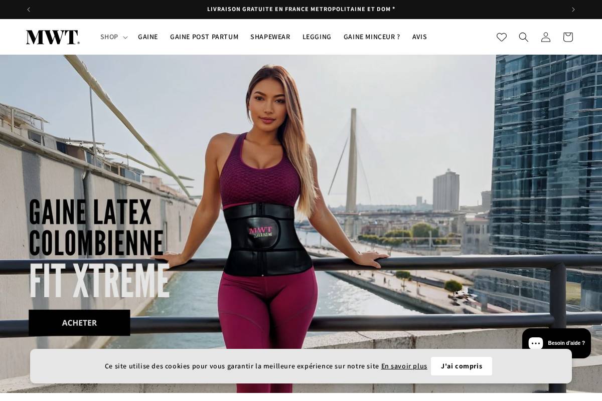 MWT My Waist Training  homepage screenshot