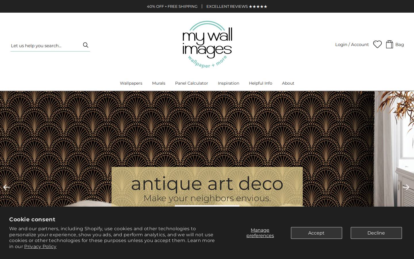 My Wall Images homepage screenshot