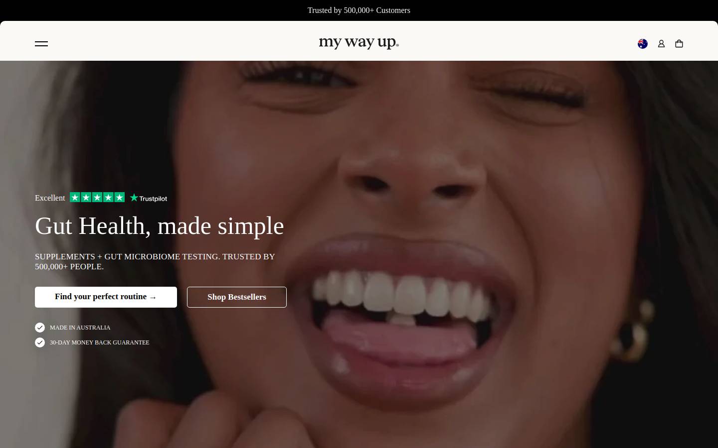 My Way Up homepage screenshot