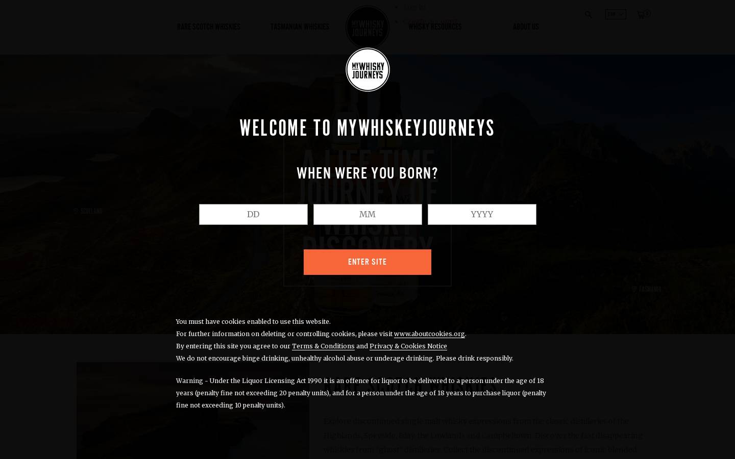 mywhiskeyjourneys.com homepage screenshot