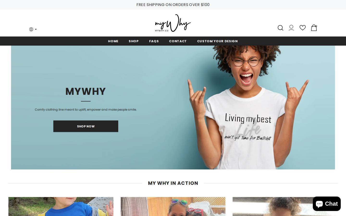 mywhy.co homepage screenshot