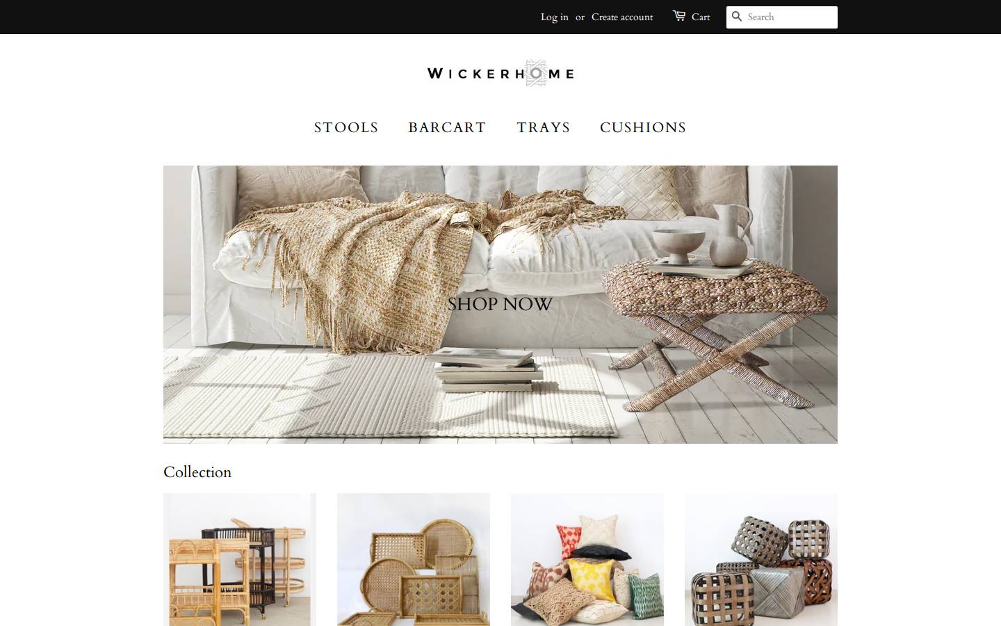 mywickerhome.com homepage screenshot