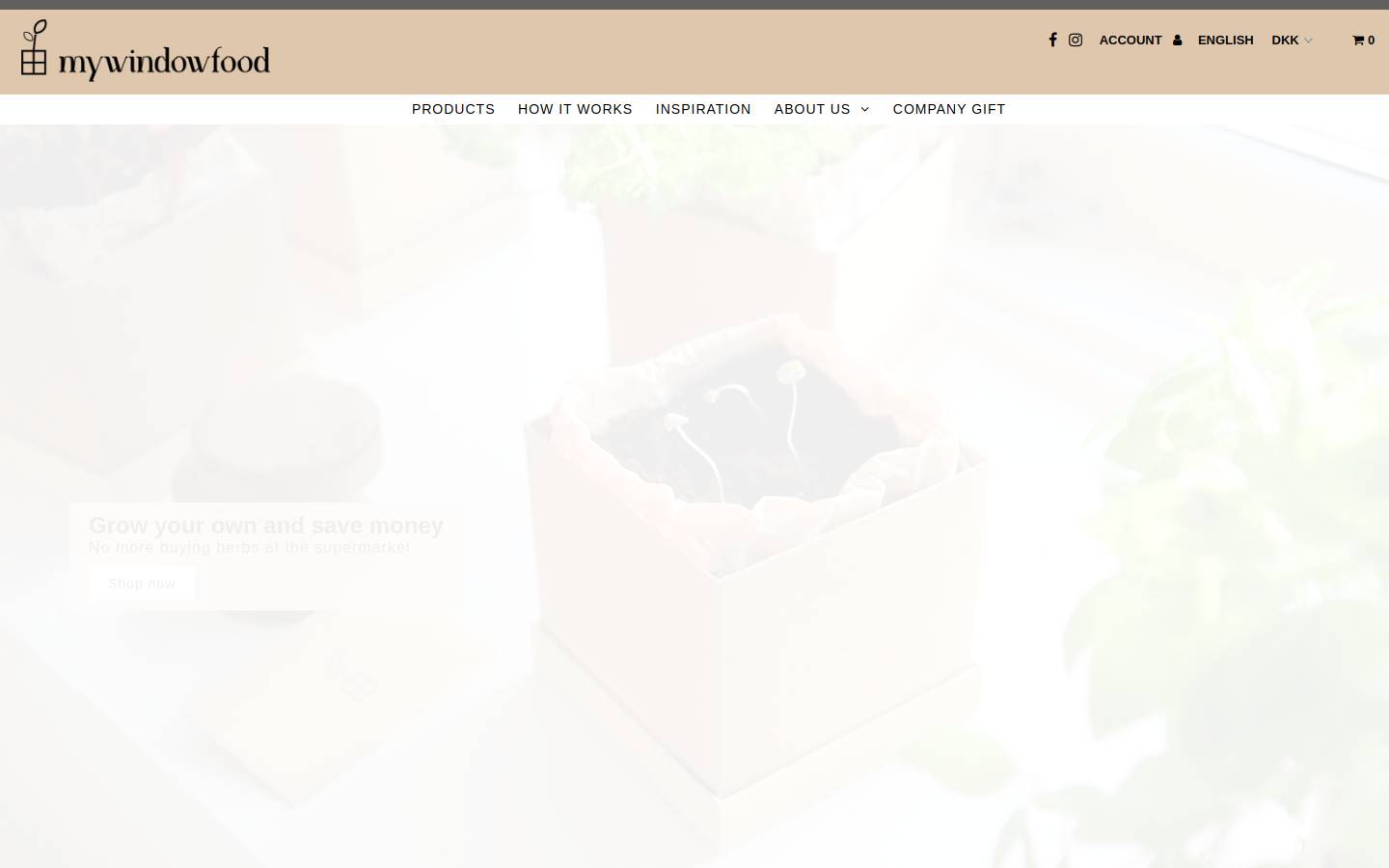 Mywindowfood homepage screenshot