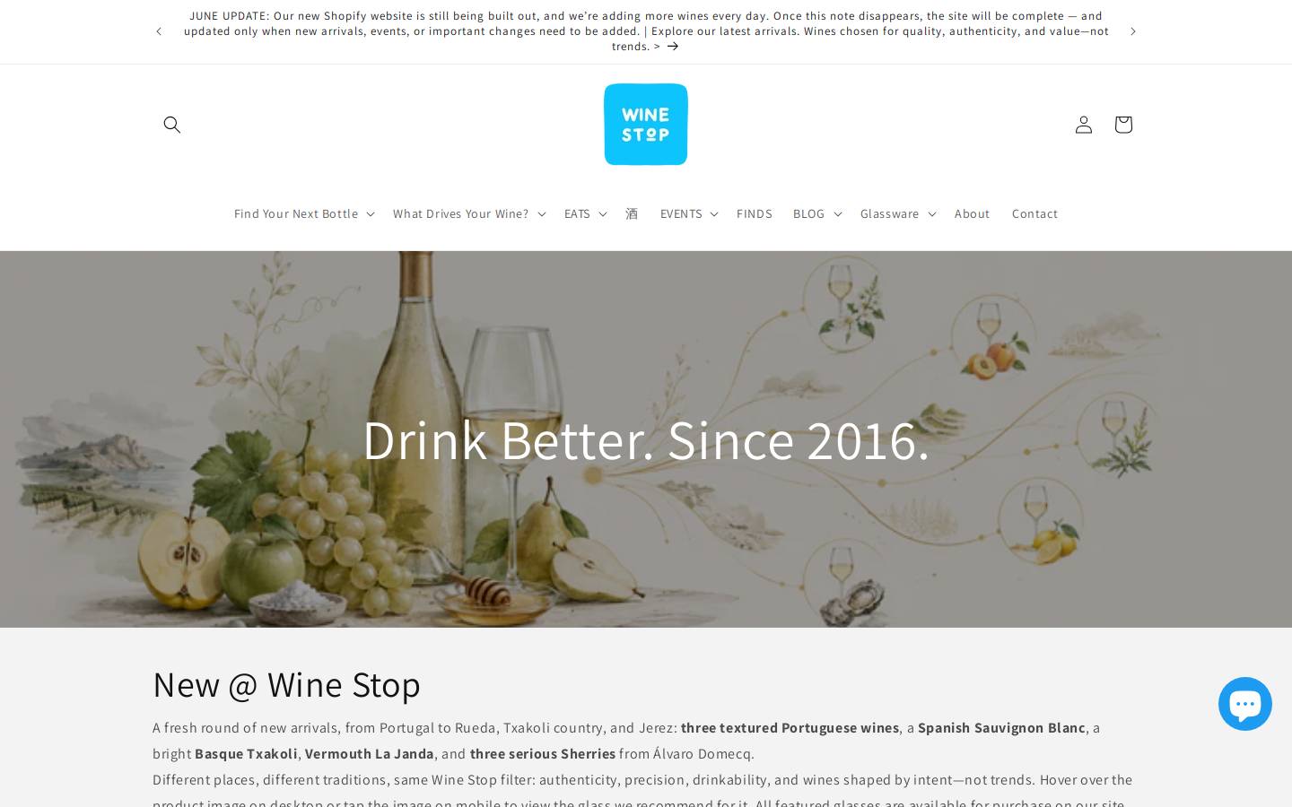 mywinestop.com homepage screenshot