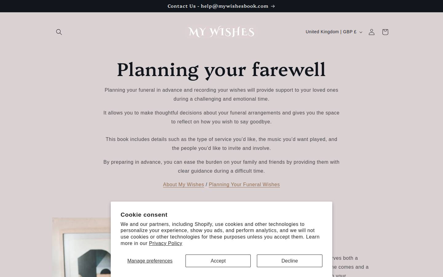 mywishesbook.com homepage screenshot