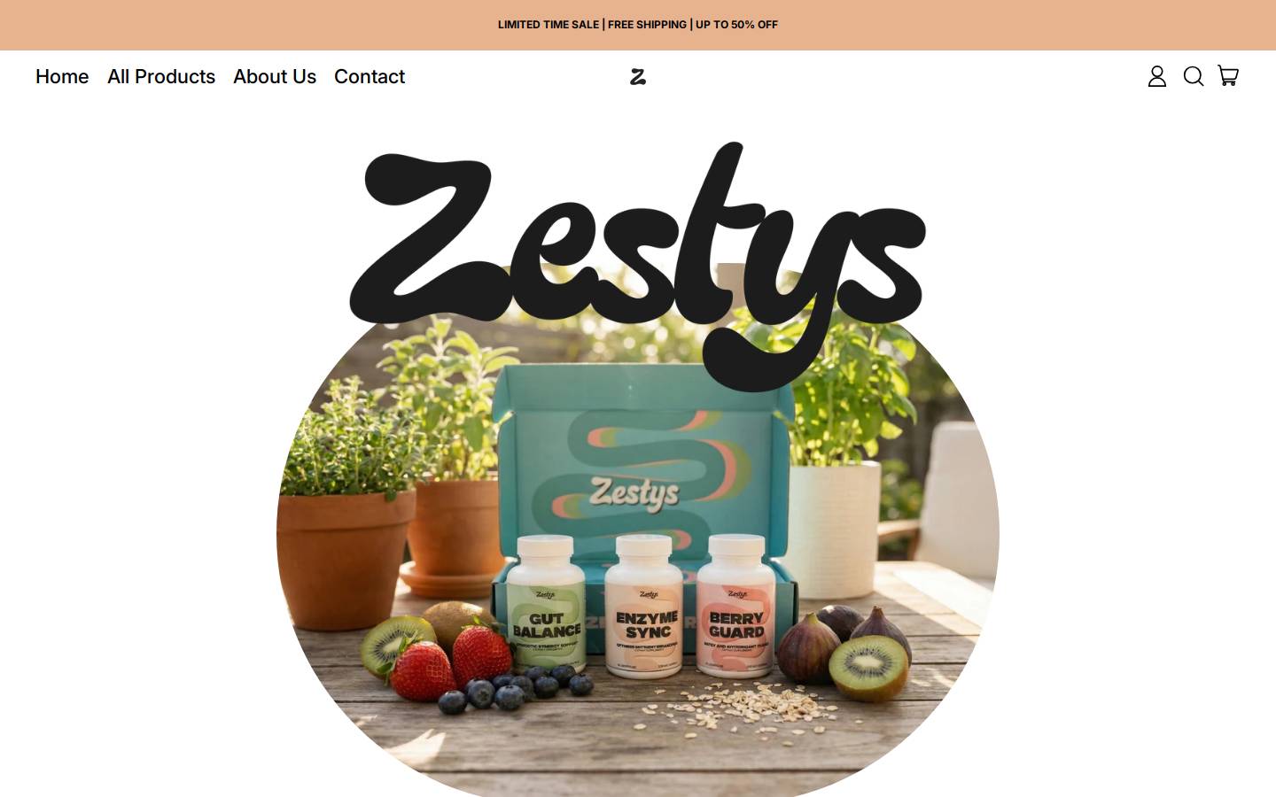 myzestys.com homepage screenshot
