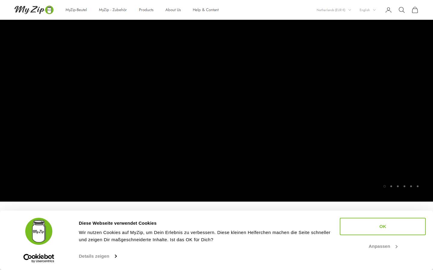 myzip-shop.com homepage screenshot