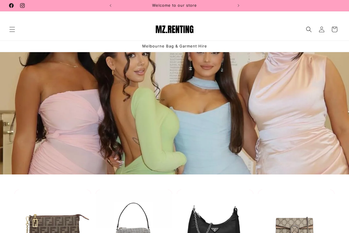 MZ.RENTING homepage screenshot