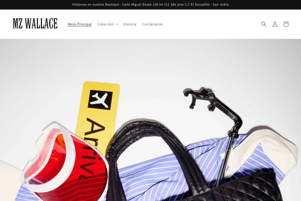 MZ Wallace homepage screenshot