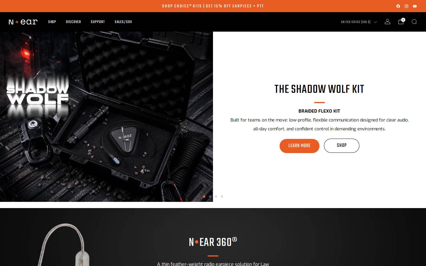 n-ear.com homepage screenshot