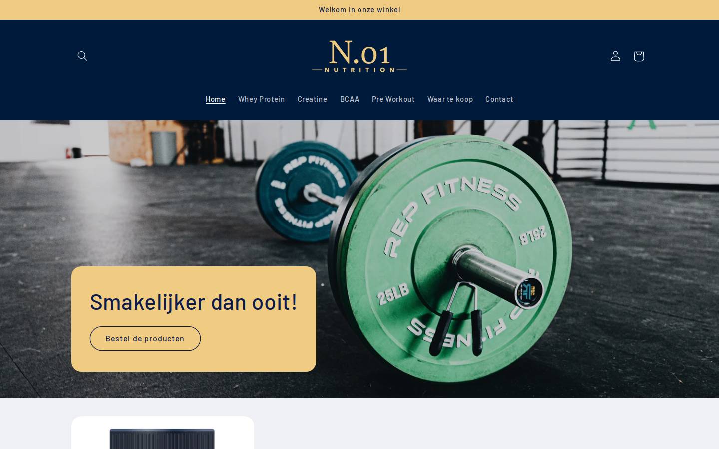 n01nutrition.com homepage screenshot