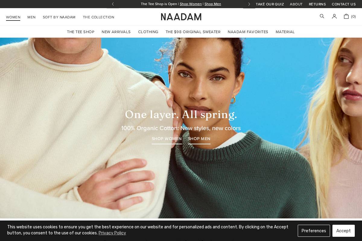 NAADAM homepage screenshot