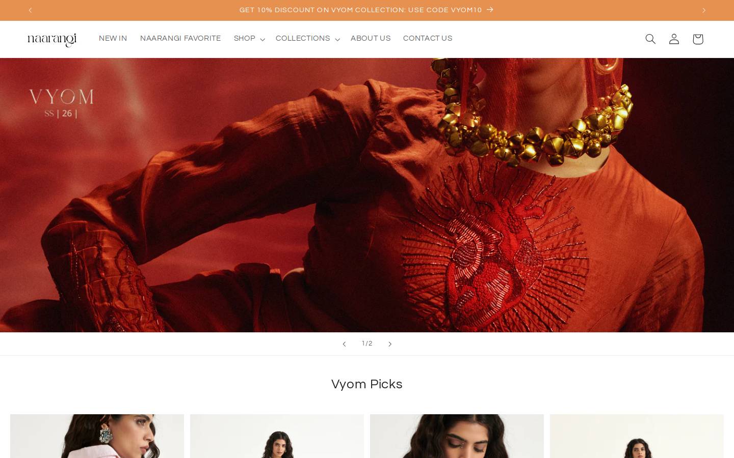 naarangi.in homepage screenshot