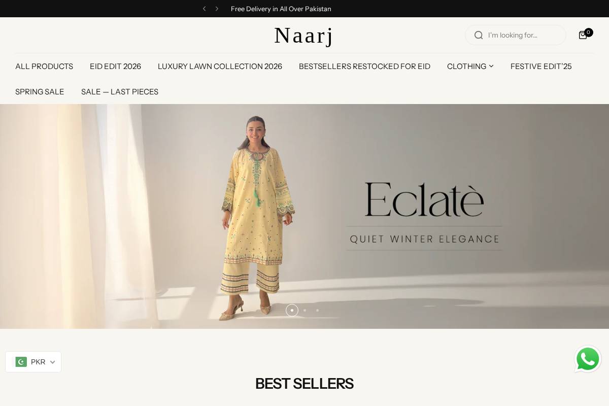 naarjofficial.com homepage screenshot