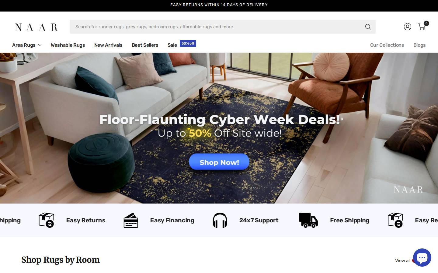naarrugs.com homepage screenshot